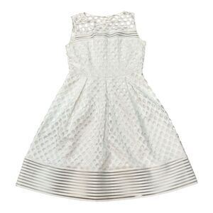 Sandra Darren Whitee Fit & Flare Crochet Dress 6